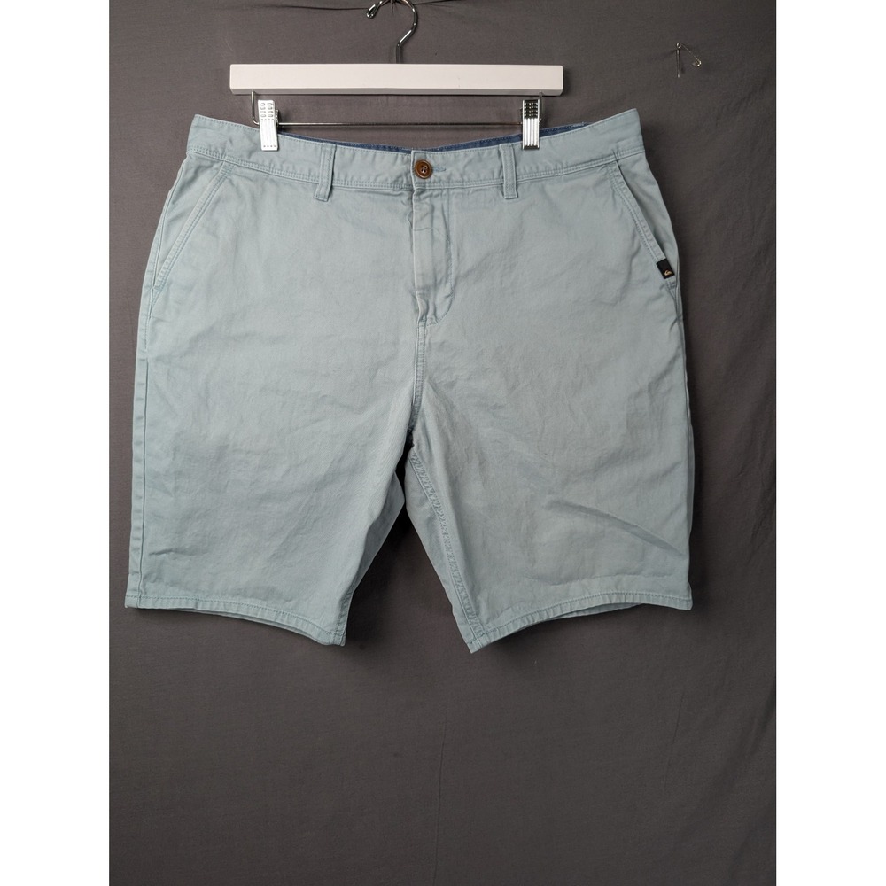 Quiksilver Mens Chino Shorts‎ Light Blue Straight Fit Size 38 Casual Summer